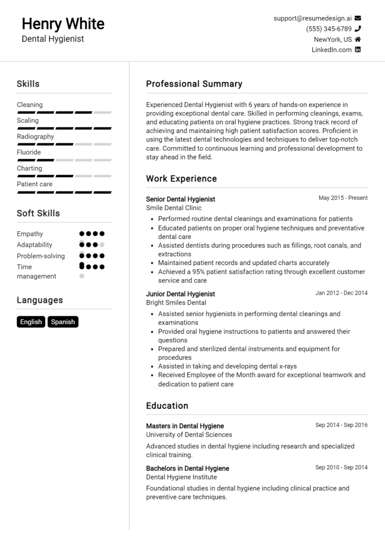 11 Dental Technician Resume Examples And Templates For 2024 Top Tips