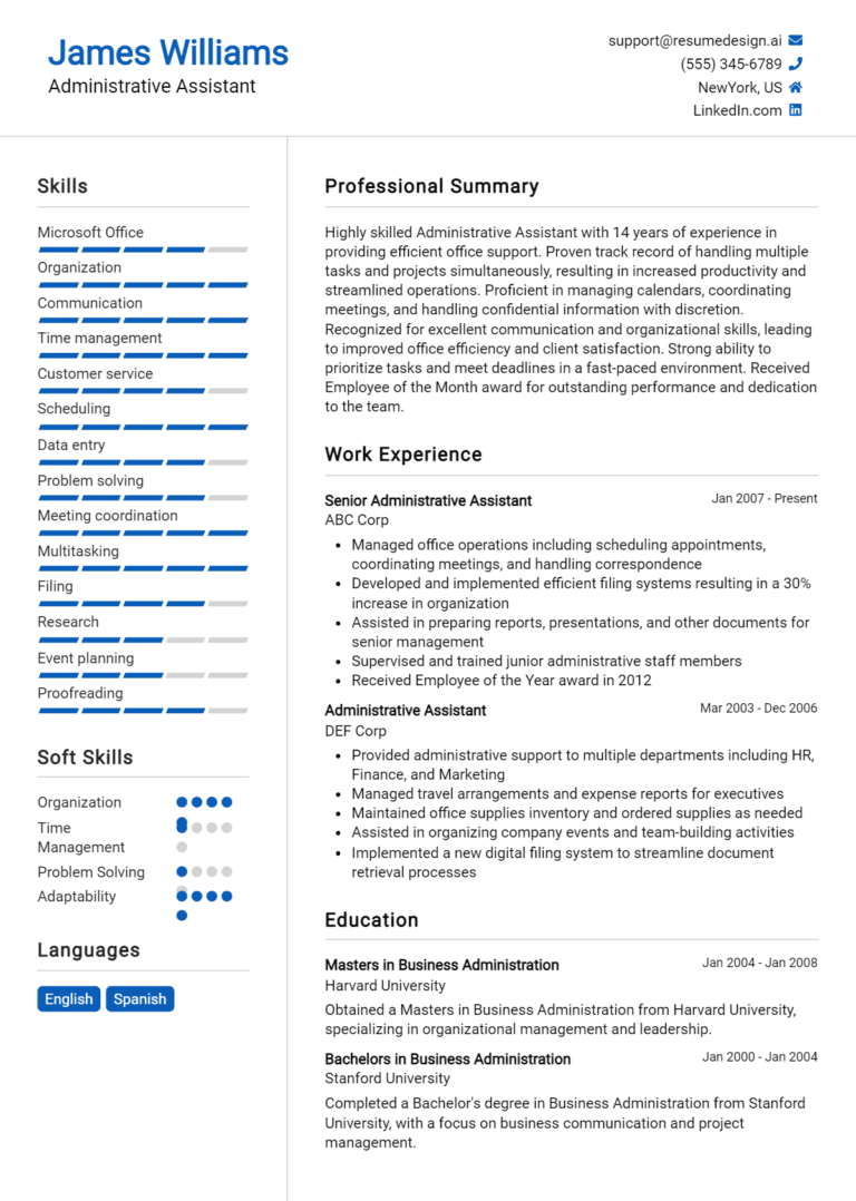 25 Administrative Assistant Resume Examples And Templates for 2025