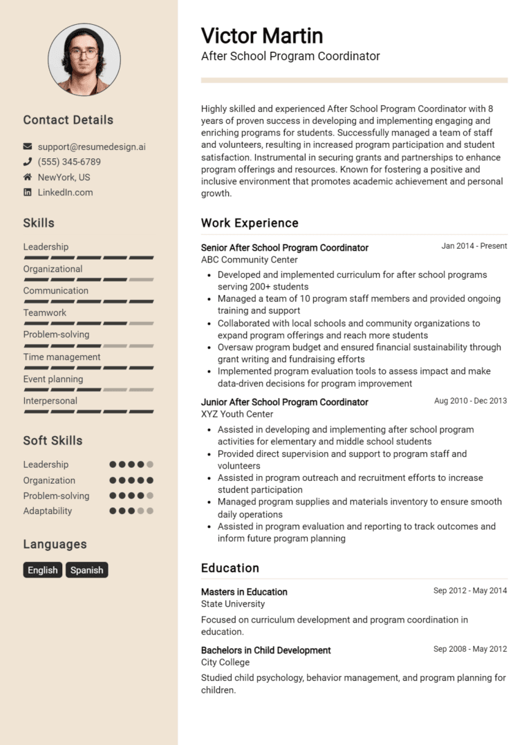 14 After-School Program Coordinator Resume Examples And Templates for 2025