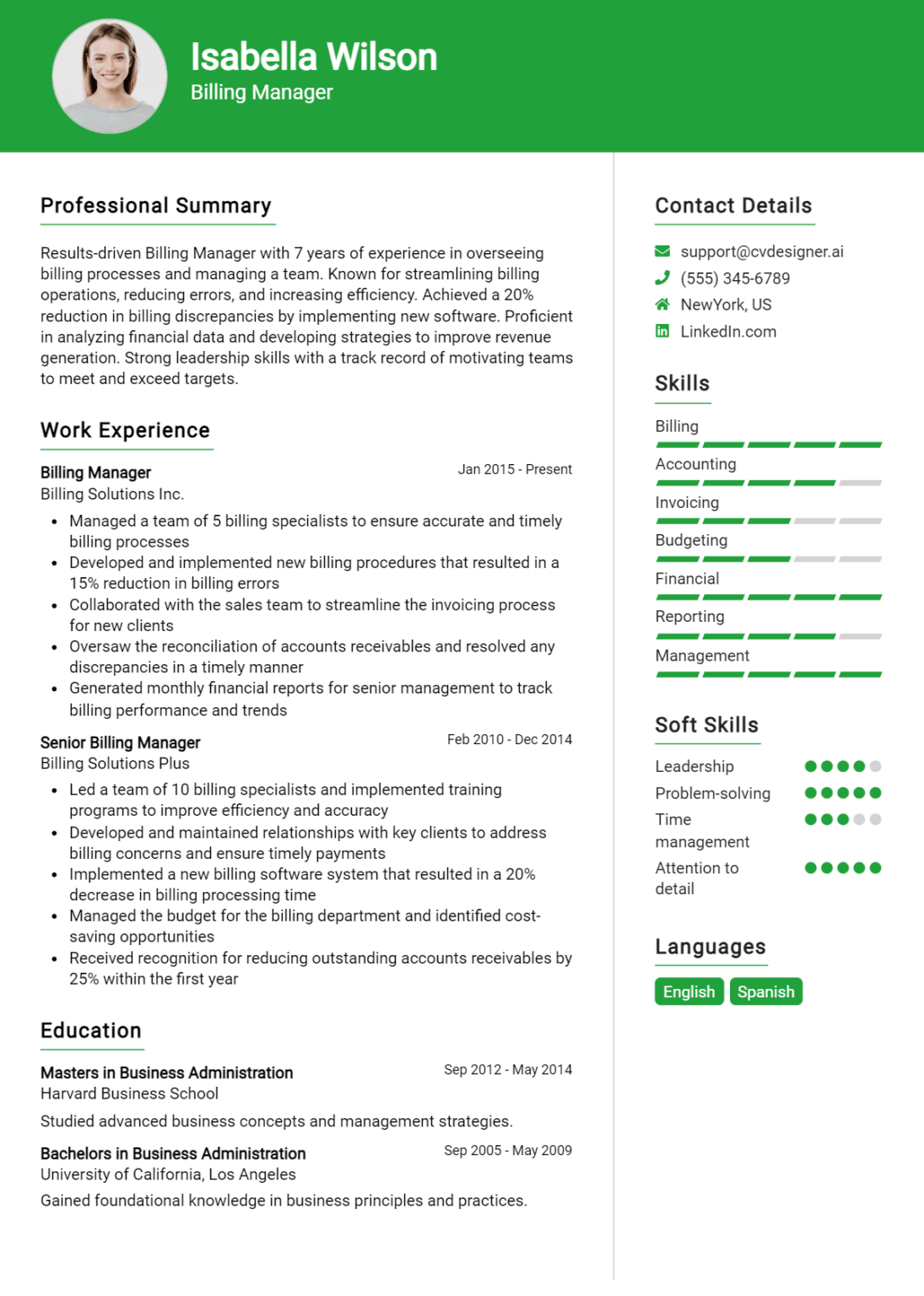 13 Billing Specialist Resume Examples And Templates for 2024 ...