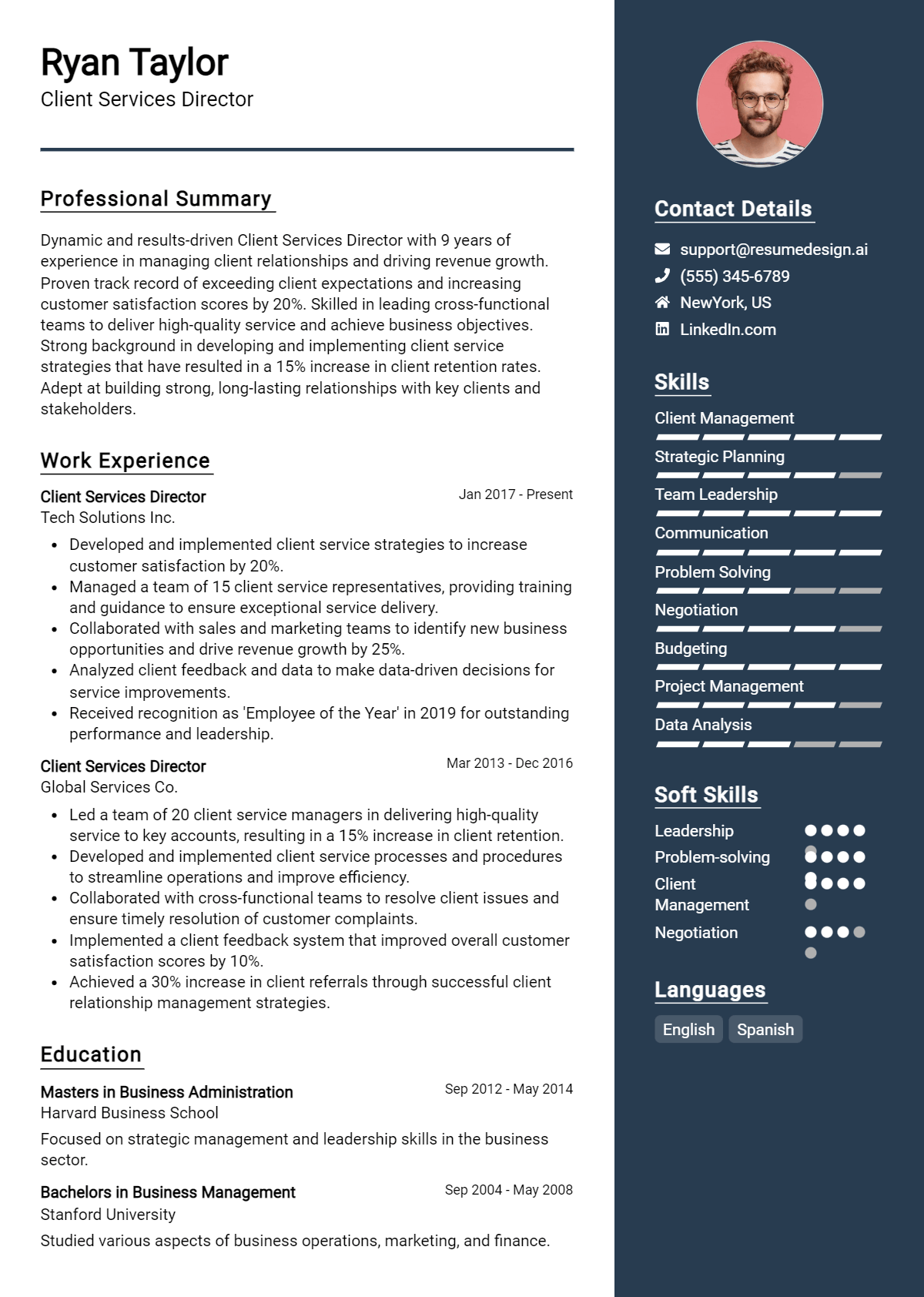 11 Client Services Director Resume Examples And Templates for 2024 ...