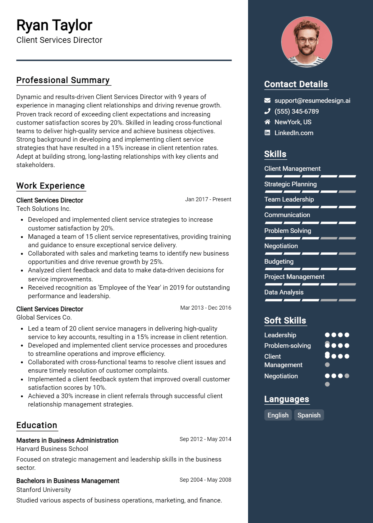 11 Client Services Director Resume Examples And Templates For 2025 
