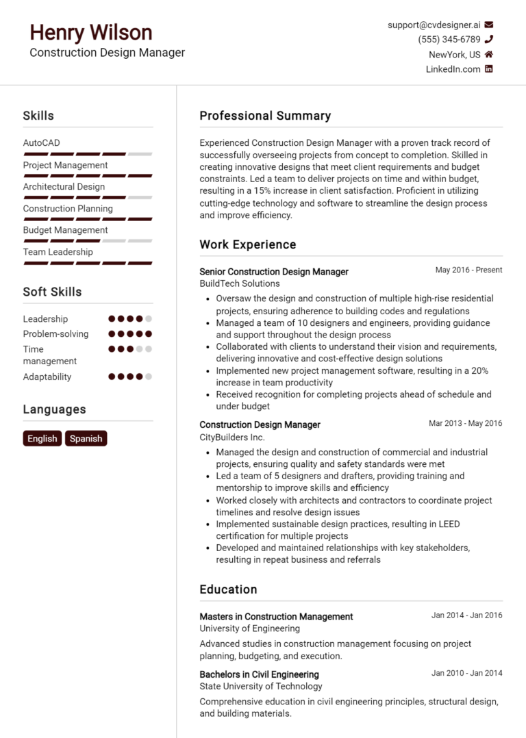 15 BIM Engineer Resume Examples And Templates for 2024 - ResumeDesign.ai