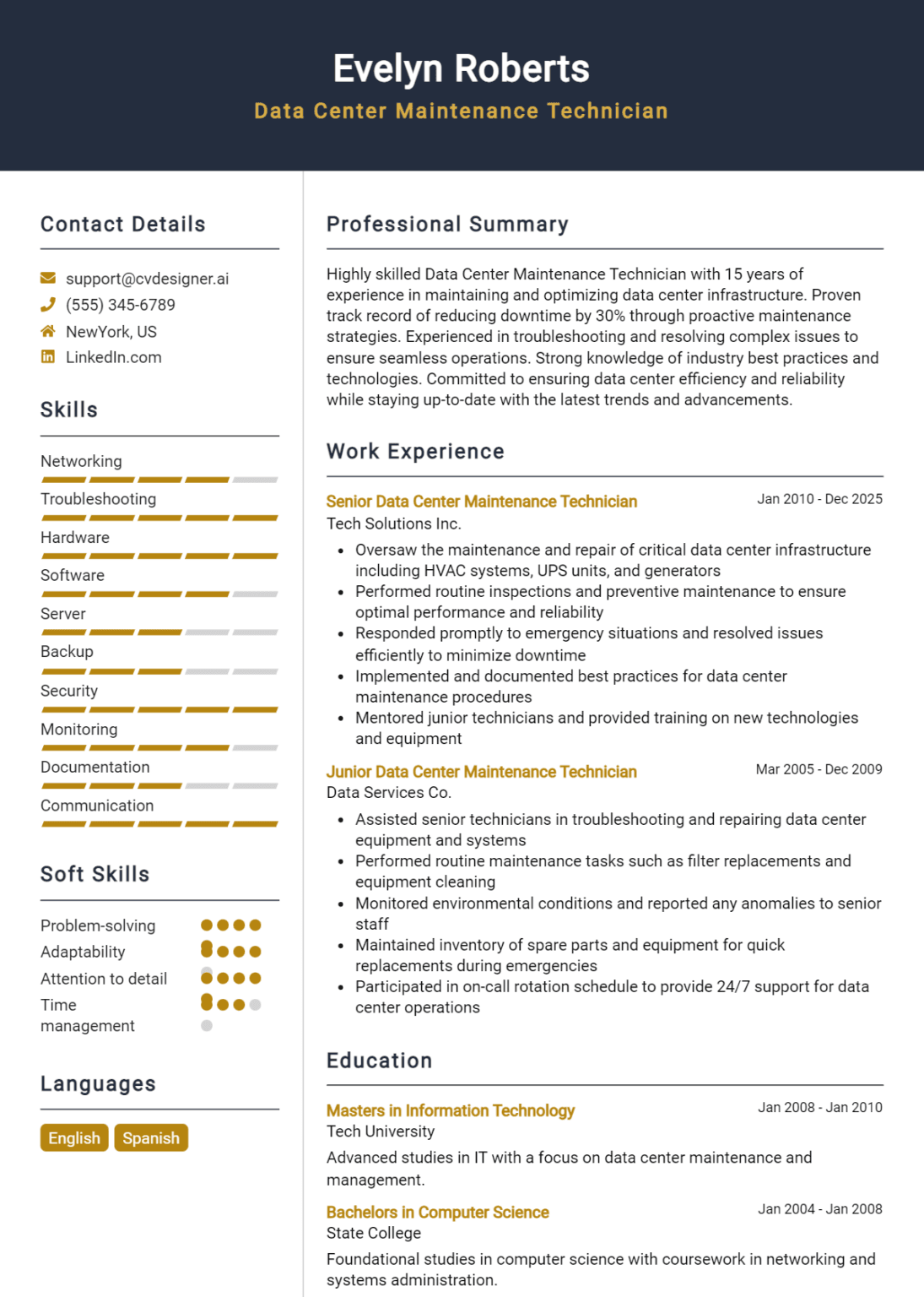 15 Data Center Maintenance Technician - Data Center Maintenance Technician Resume Example 1095x1536 