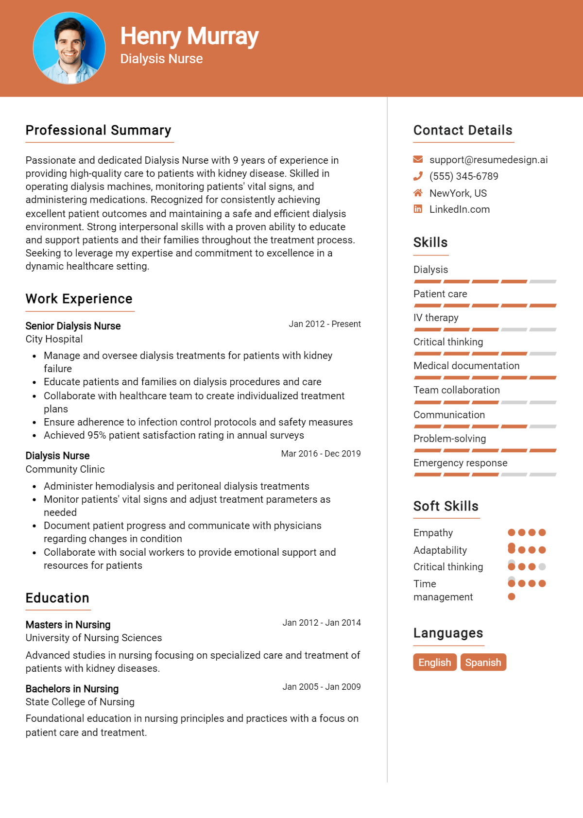 Dialysis Nurse Resume Example