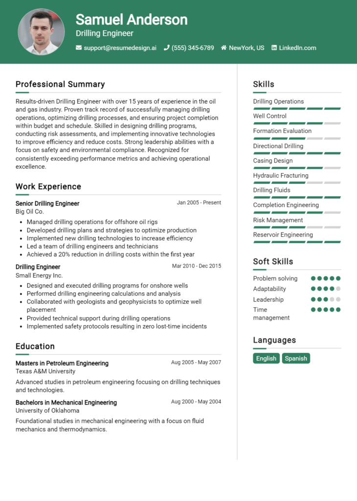 18 Mining Engineer Resume Examples And Templates for 2024 - ResumeDesign.ai