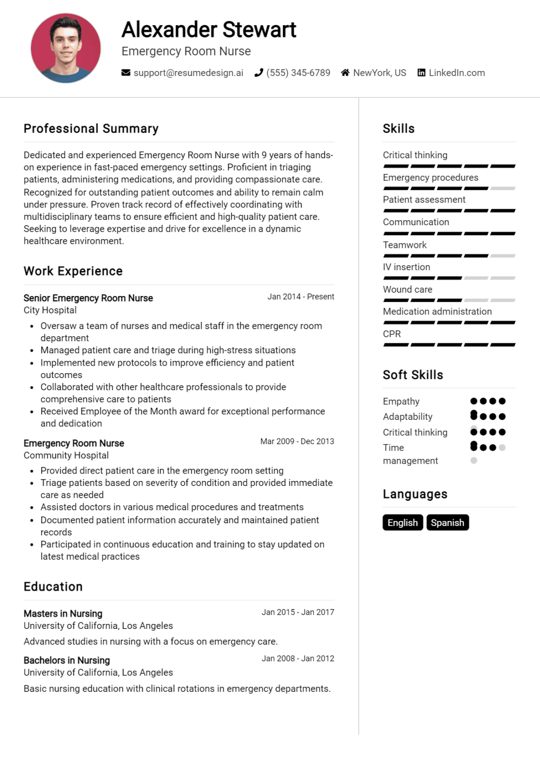 30 Home Health Nurse Resume Examples - Emergency Room Nurse Resume Example 1095x1536 