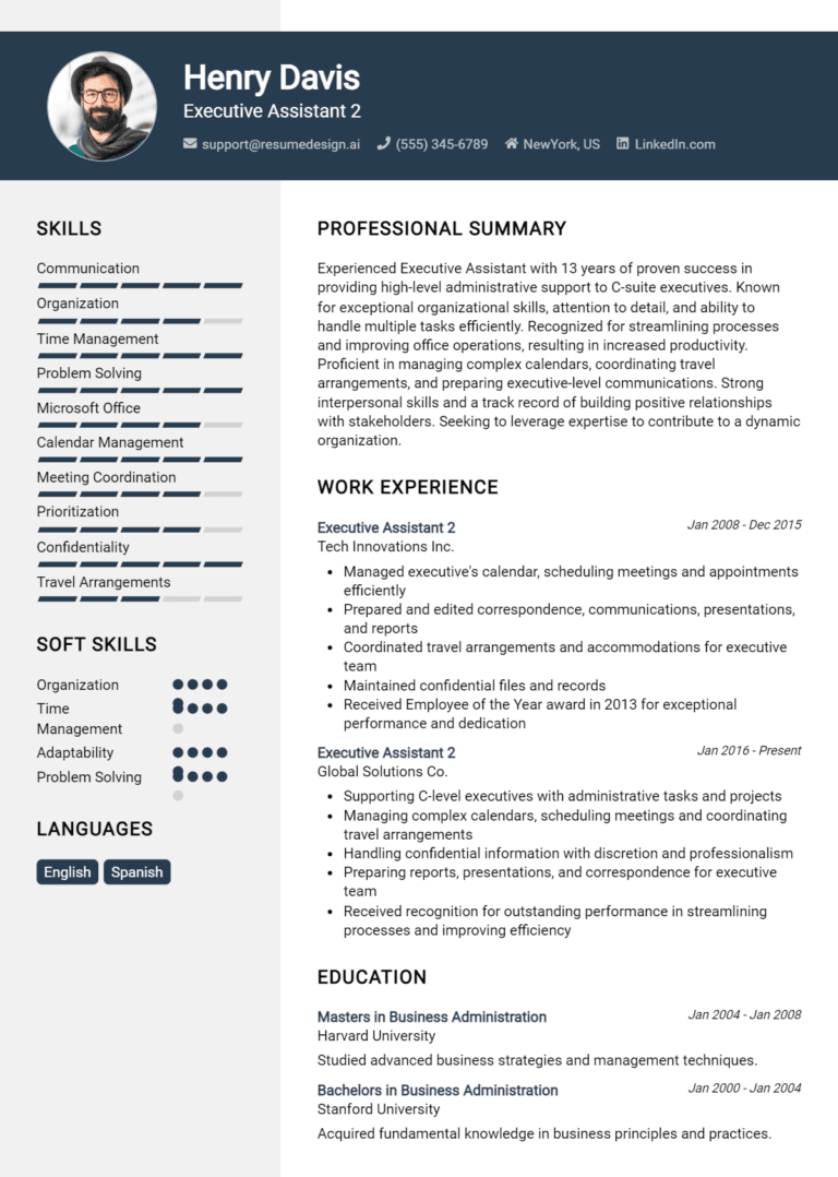 12 Executive Assistant Resume Examples And Templates for 2025