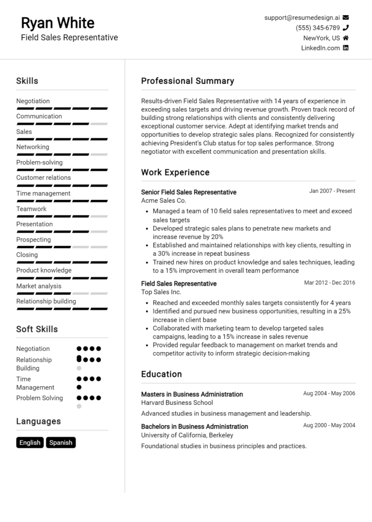 Field Sales Representative Resume Example (1)