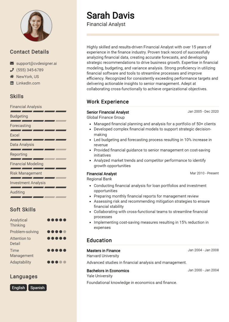 18 Financial Analyst Resume Examples And Templates for 2025