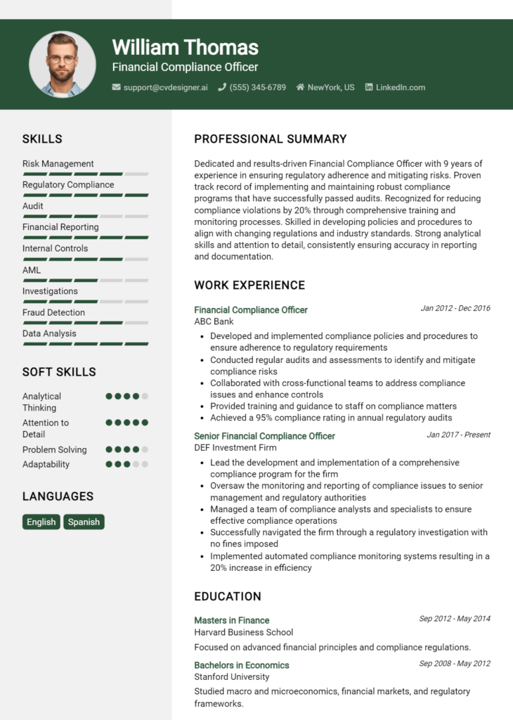 18 Financial Planner Resume Examples And Templates for 2024: Free ...