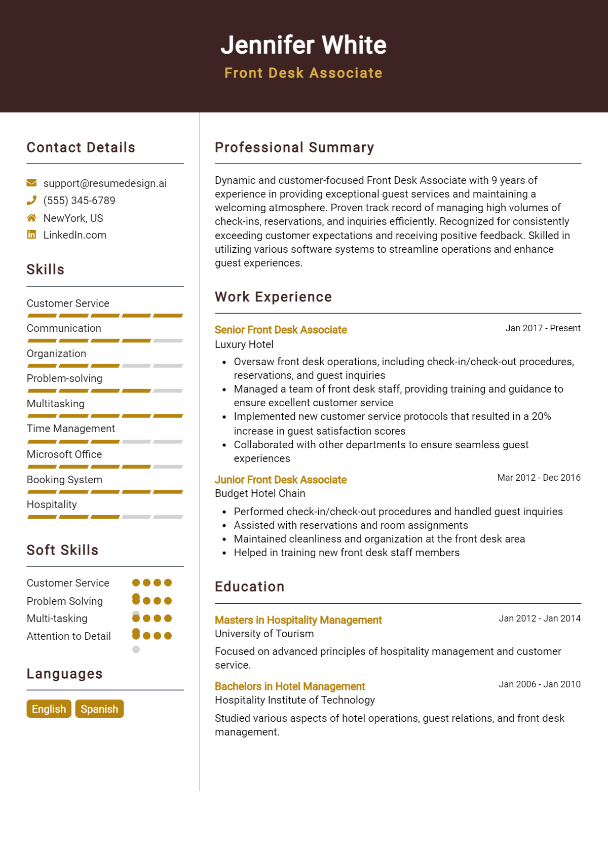 Front Desk Associate Resume Example (1)