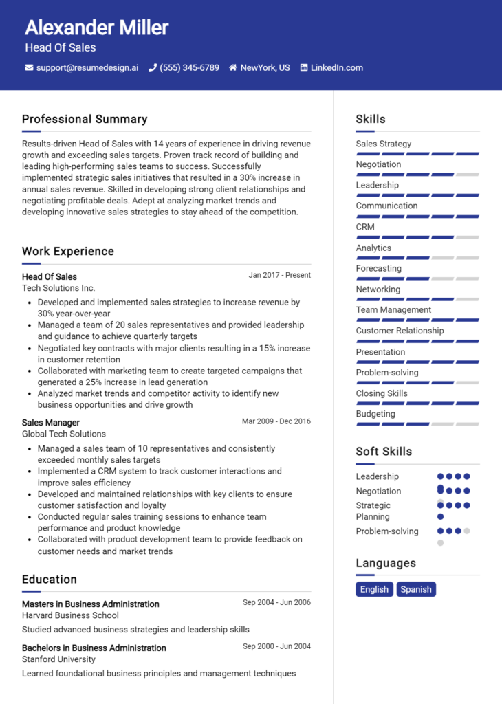 Head Of Sales Resume Example (1)