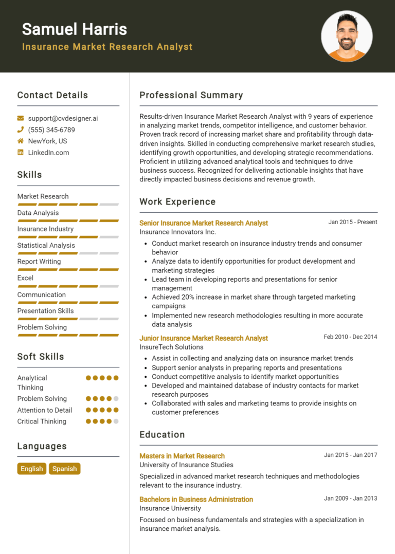 16 Actuary Resume Examples And Templates for 2025 - ResumeDesign.ai