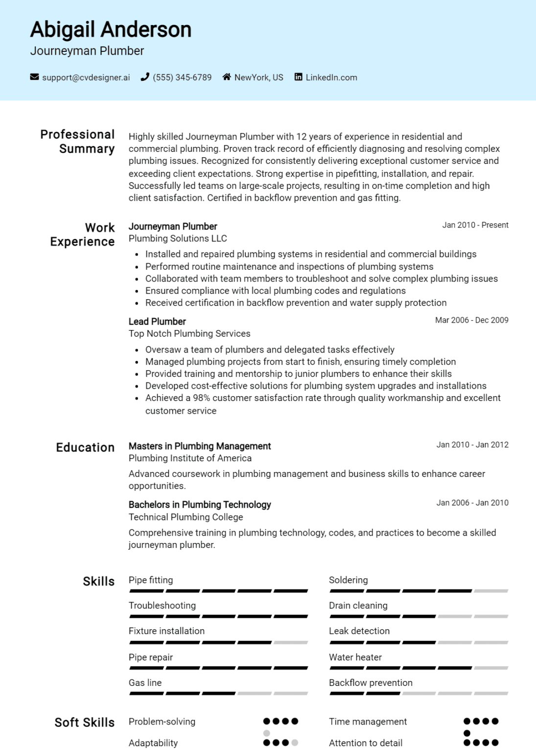 23 Pipefitter Resume Examples And - Journeyman Plumber Resume Example 1 1095x1536 