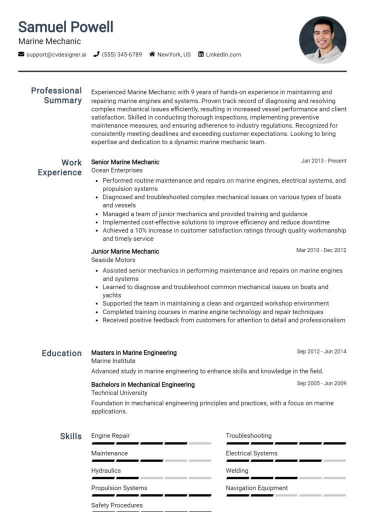 Marine Mechanic Resume Example (1)