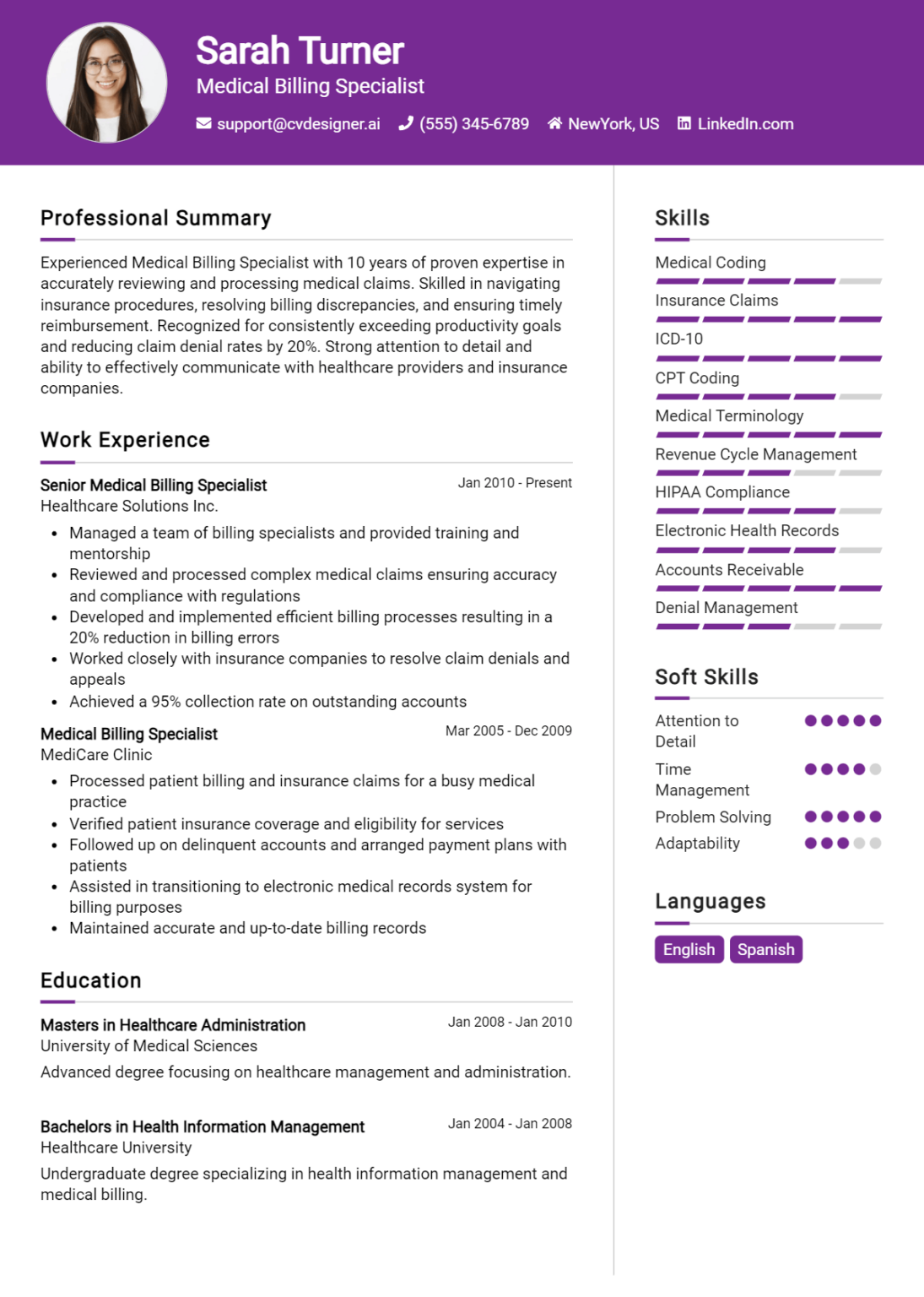 13 Billing Specialist Resume Examples And Templates for 2024 ...