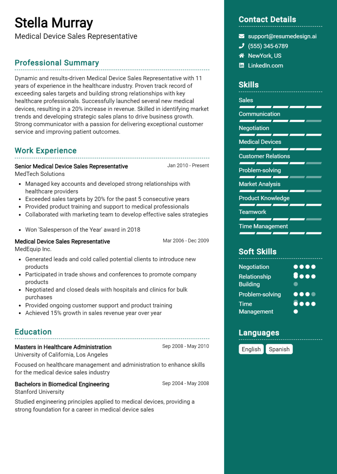 30 Sales Representative Resume Examples And Templates for 2025 ...