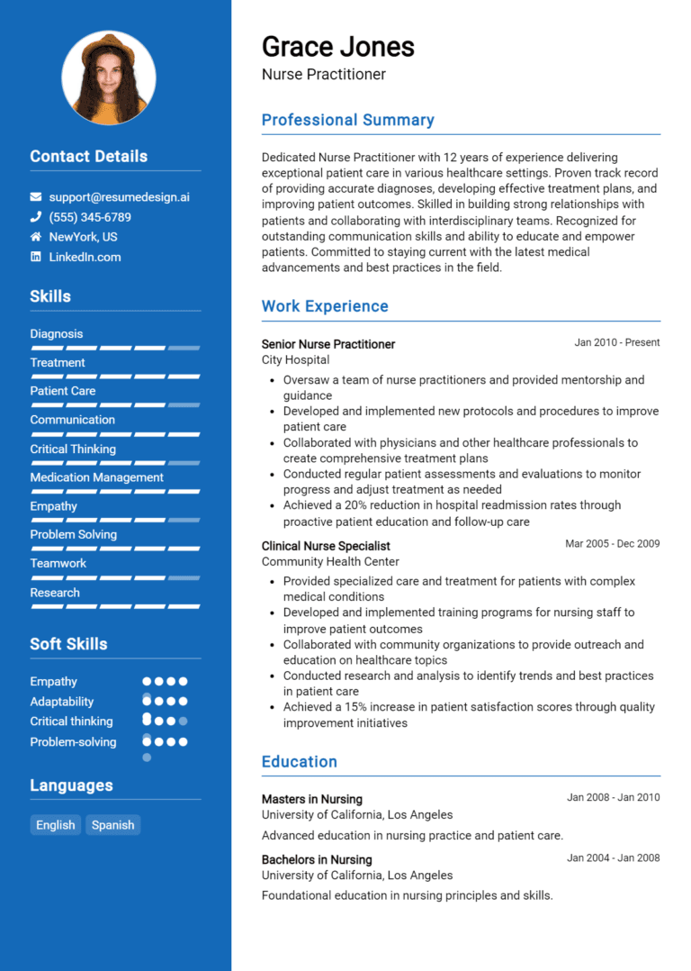 30 Nurse Practitioner Resume Examples And Templates for 2025