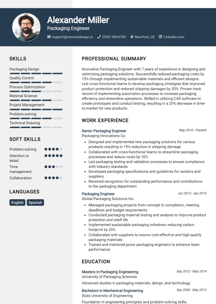 Packaging Engineer Resume Example (1)