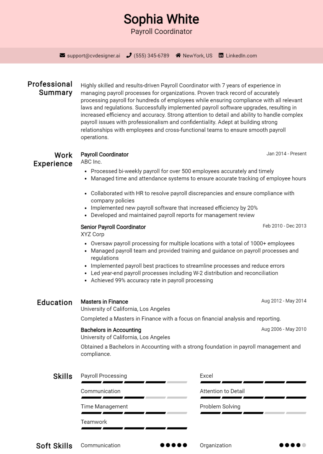 18 Payroll Specialist Resume Examples And Templates for 2024 ...