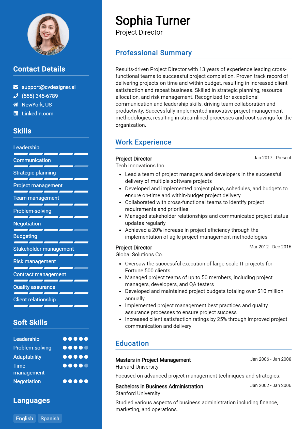 17 Project Director Resume Examples And Templates for 2025 ...