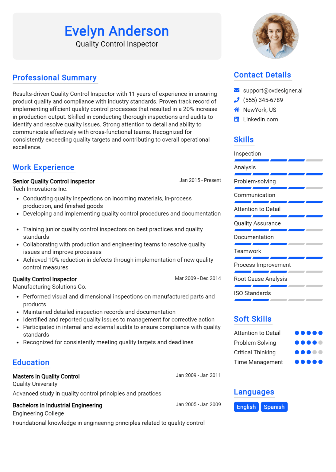 9 Quality Control Inspector Resume Examples And Templates for 2024 ...