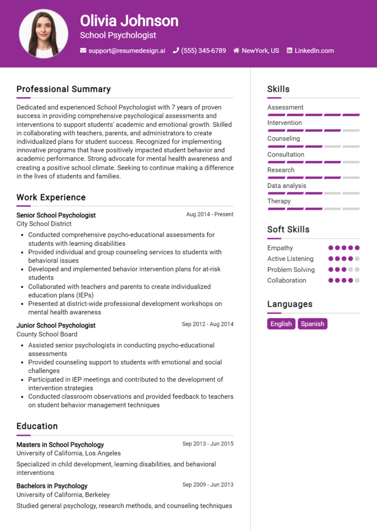 14 School Psychologist Resume Examples And Templates for 2024 ...