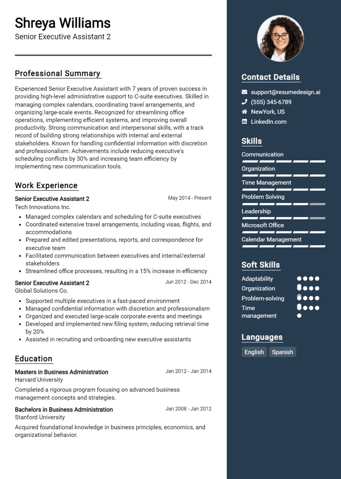 25 Virtual Assistant Resume Examples - Senior Executive Assistant 2 Resume Example 1095x1536 