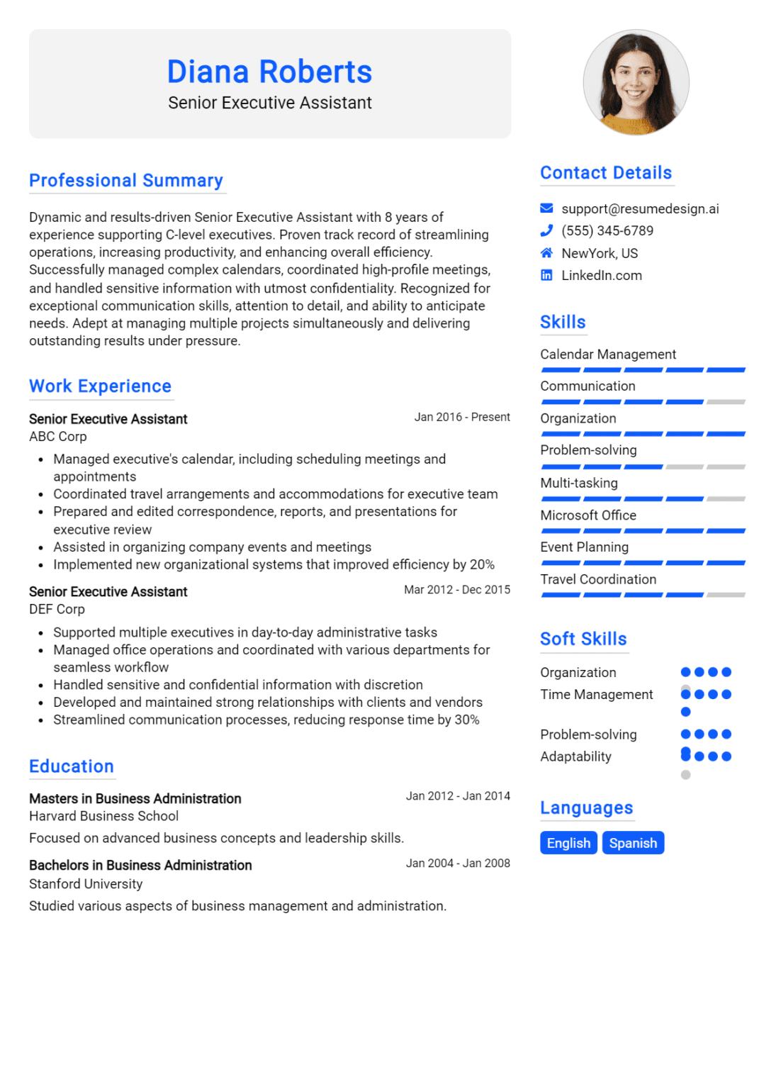 25 Virtual Assistant Resume Examples - Senior Executive Assistant Resume Example 1095x1536 