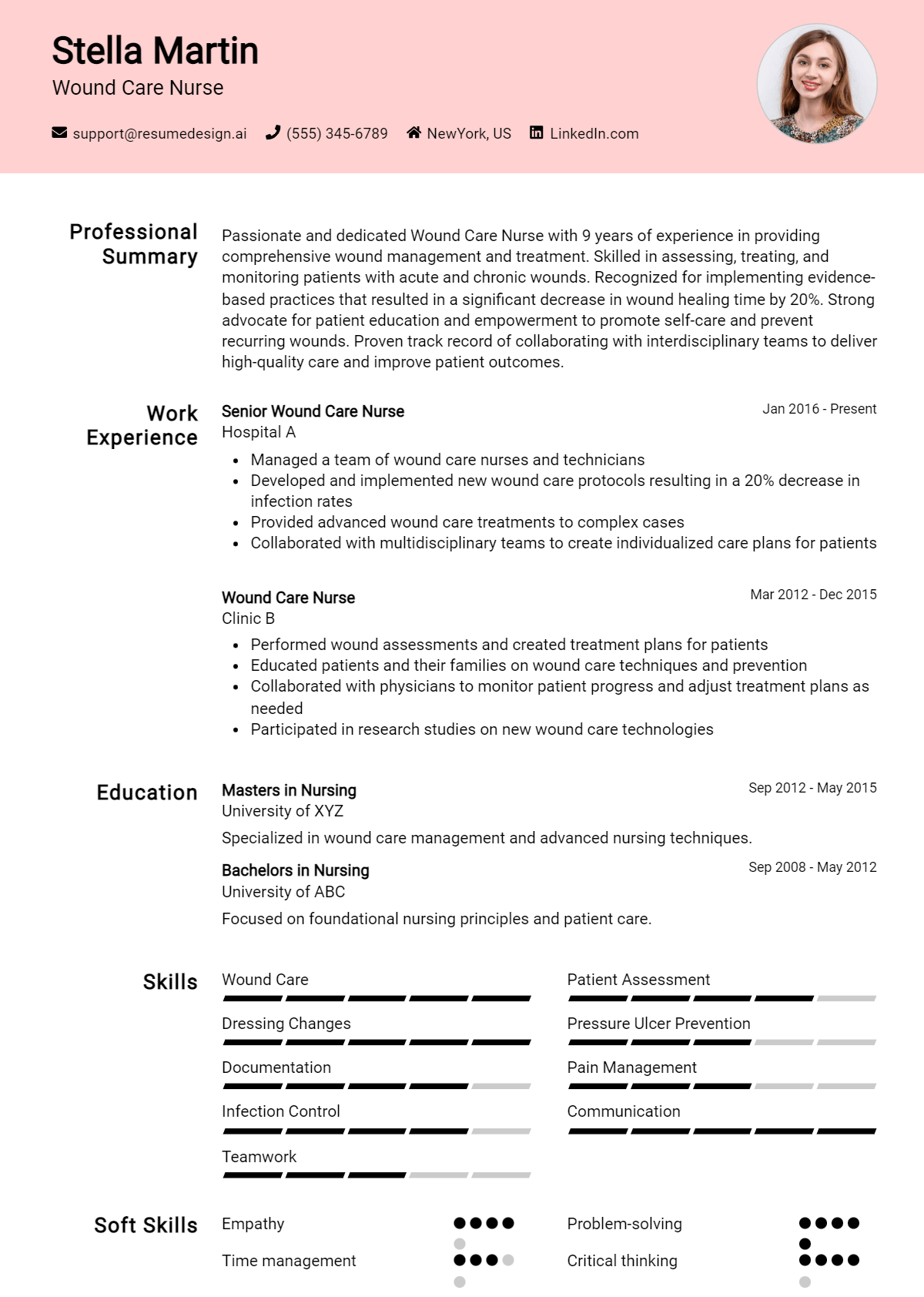 Wound Care Nurse Resume Example