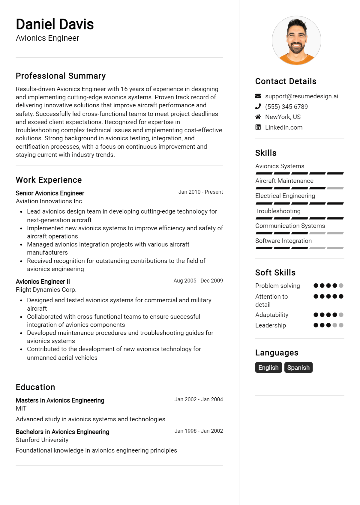 Avionics Engineer Resume Example (1)