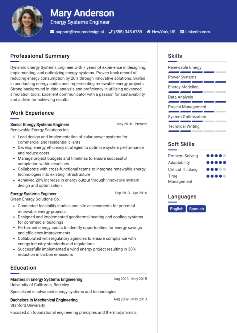 18 Solar Engineer Resume Examples And Templates for 2024: Top Tips ...