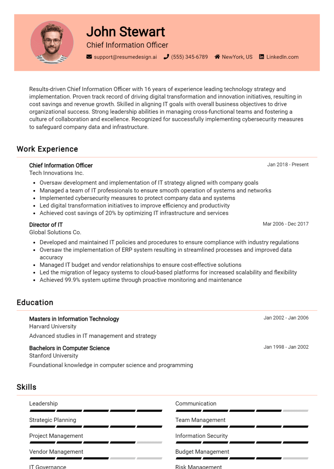 16 Chief Operating Officer Resume - Chief Information Officer Resume Example 1095x1536 