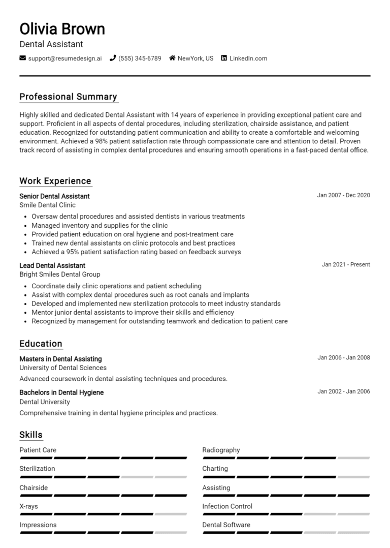 11 Dental Assistant Resume Examples And Templates for 2025