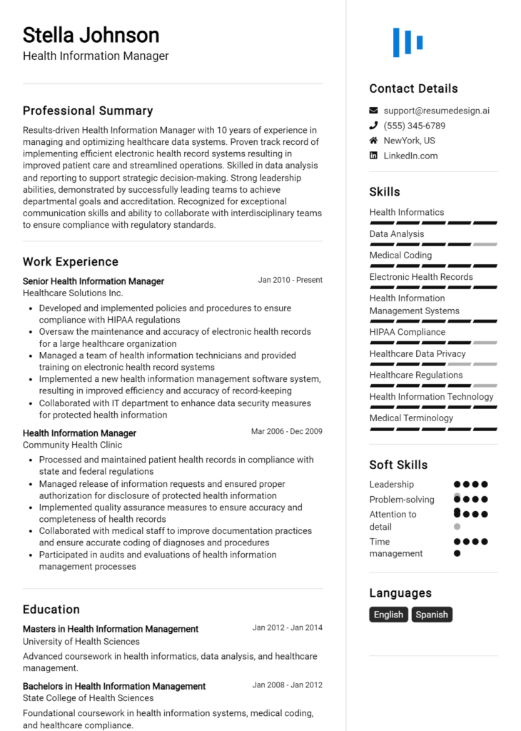 Health Information Manager Resume Example (1)