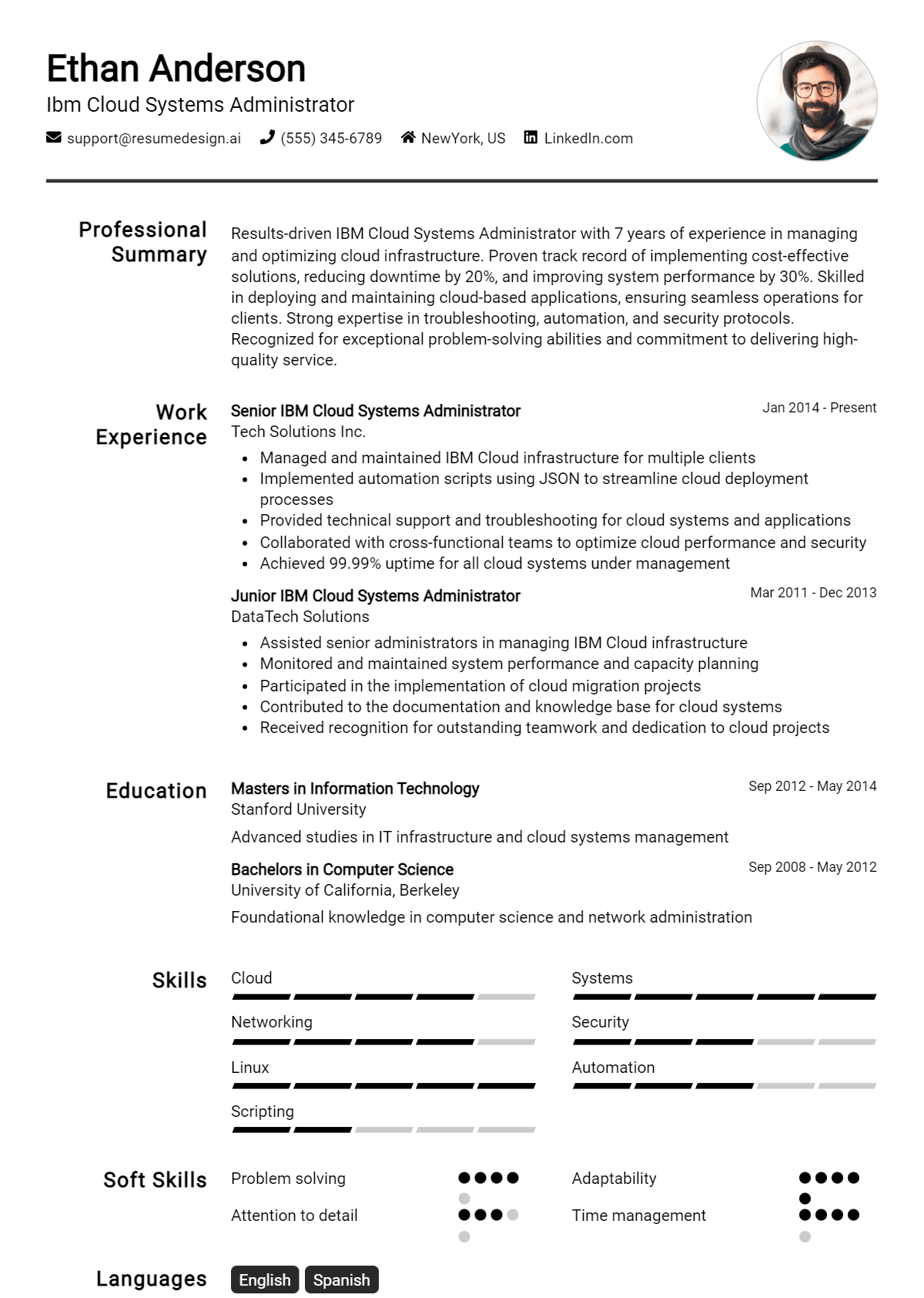 Ibm Cloud Systems Administrator Resume Example