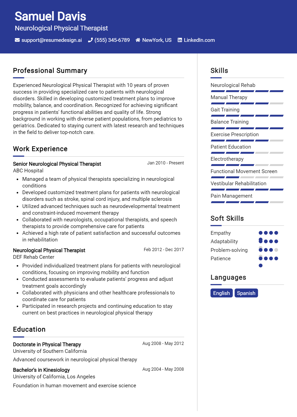 Neurological Physical Therapist Resume Example (1)