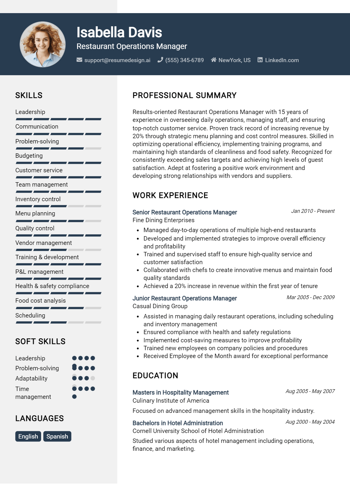 Restaurant Operations Manager Resume Example (1)