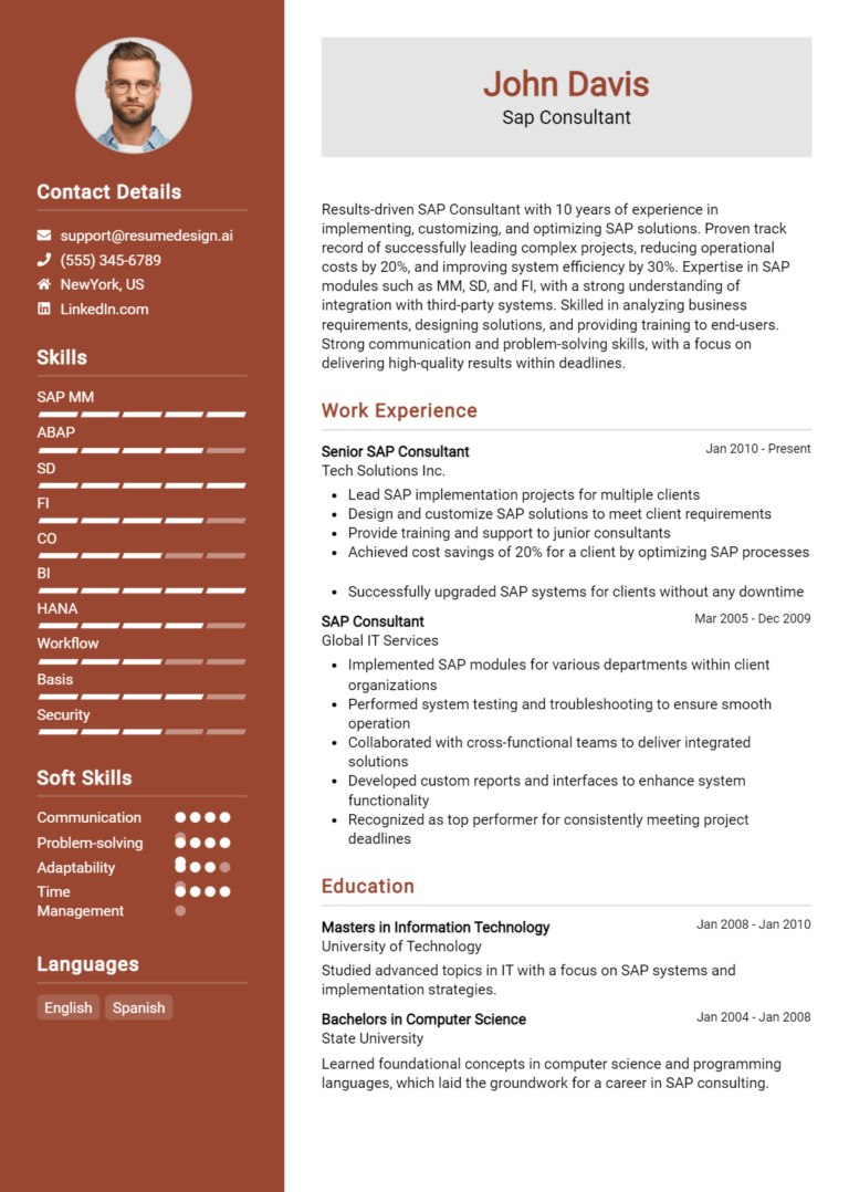 14 SAP SD Consultant Resume Examples And Templates for 2024 ...