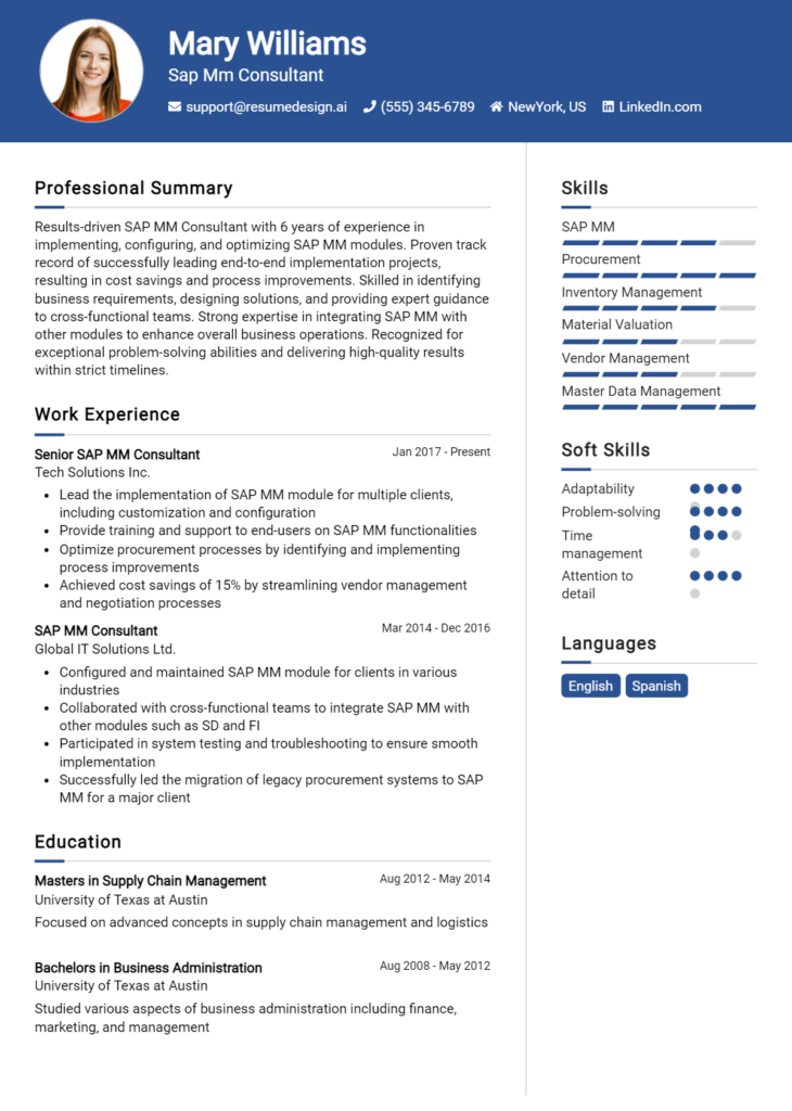 14 SAP SD Consultant Resume Examples And Templates for 2024 ...