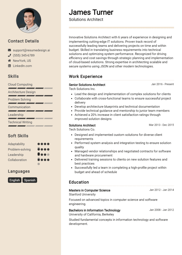 24 Solutions Architect Resume Examples And Templates for 2025
