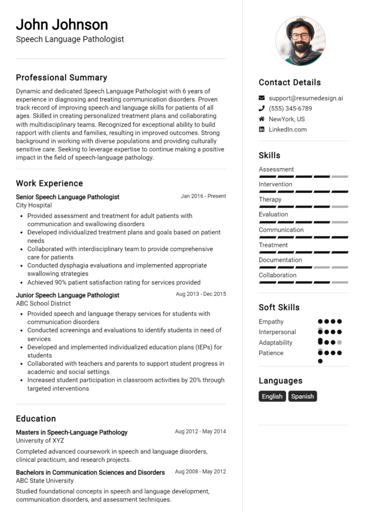 Speech Language Pathologist Resume Example (1)