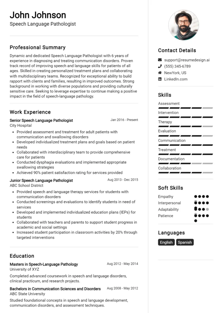 Speech Language Pathologist Resume Example (1)