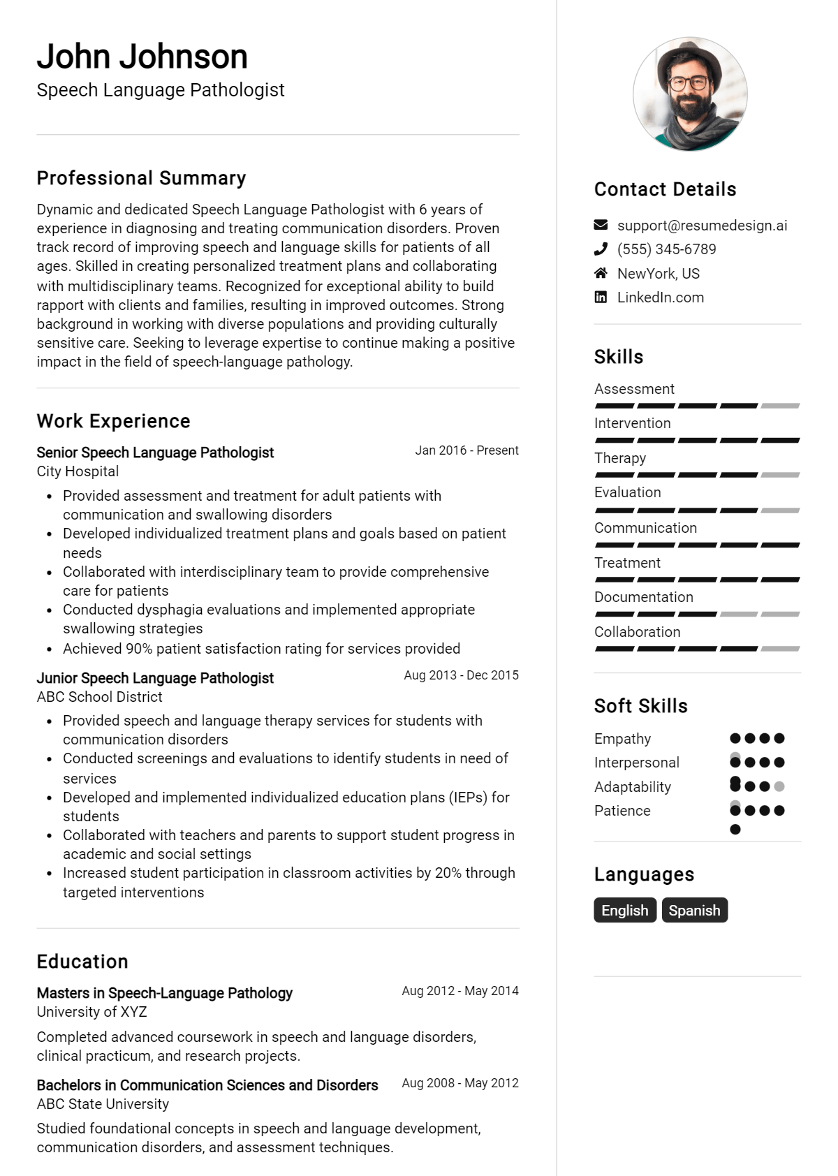 Speech Language Pathologist Resume Example (1)