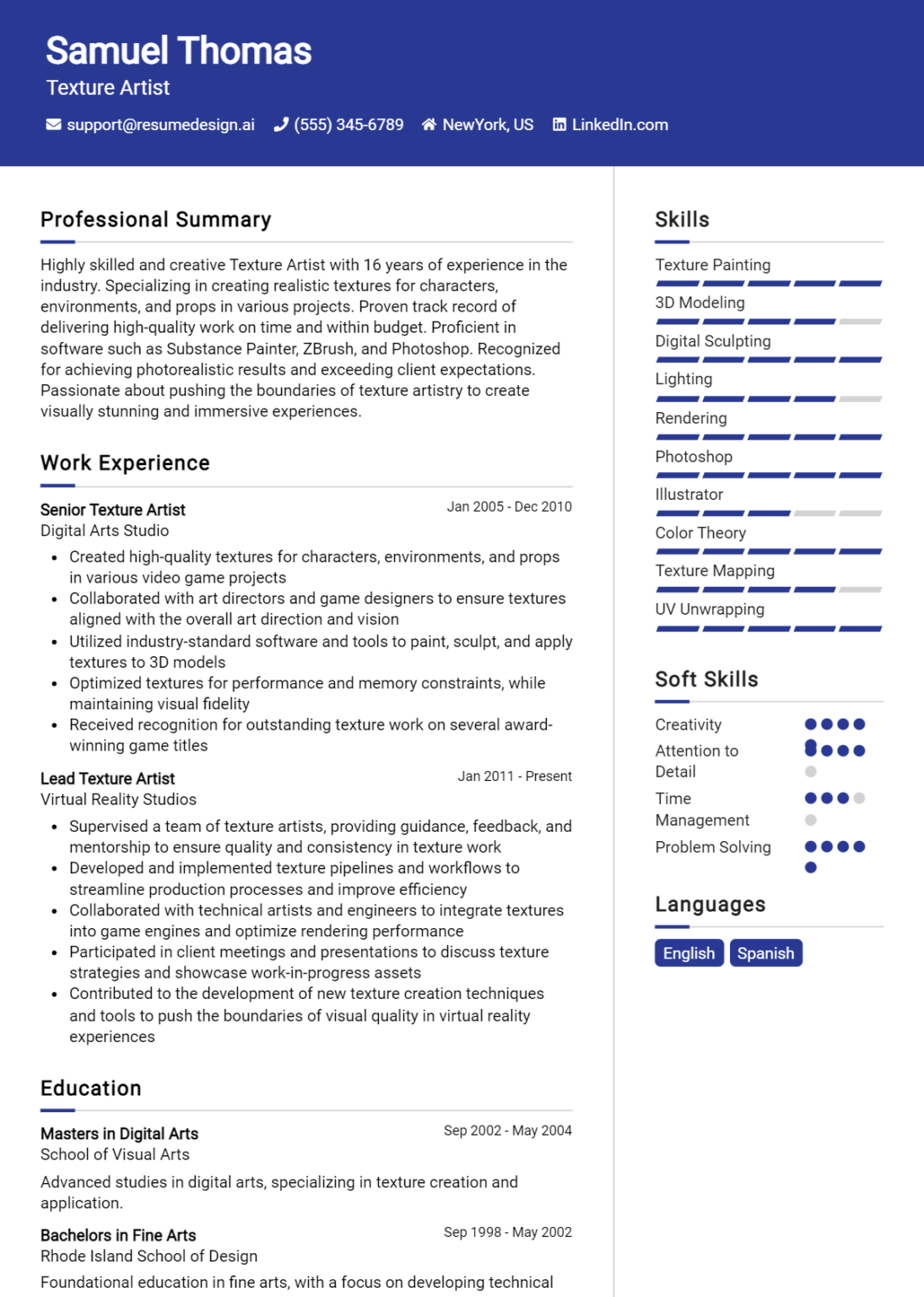 14 3d Modeler Resume Examples And Templates for 2024: Expert Tips ...