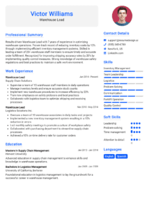11 Warehouse Lead Resume Examples - Warehouse Lead Resume Example 214x300 