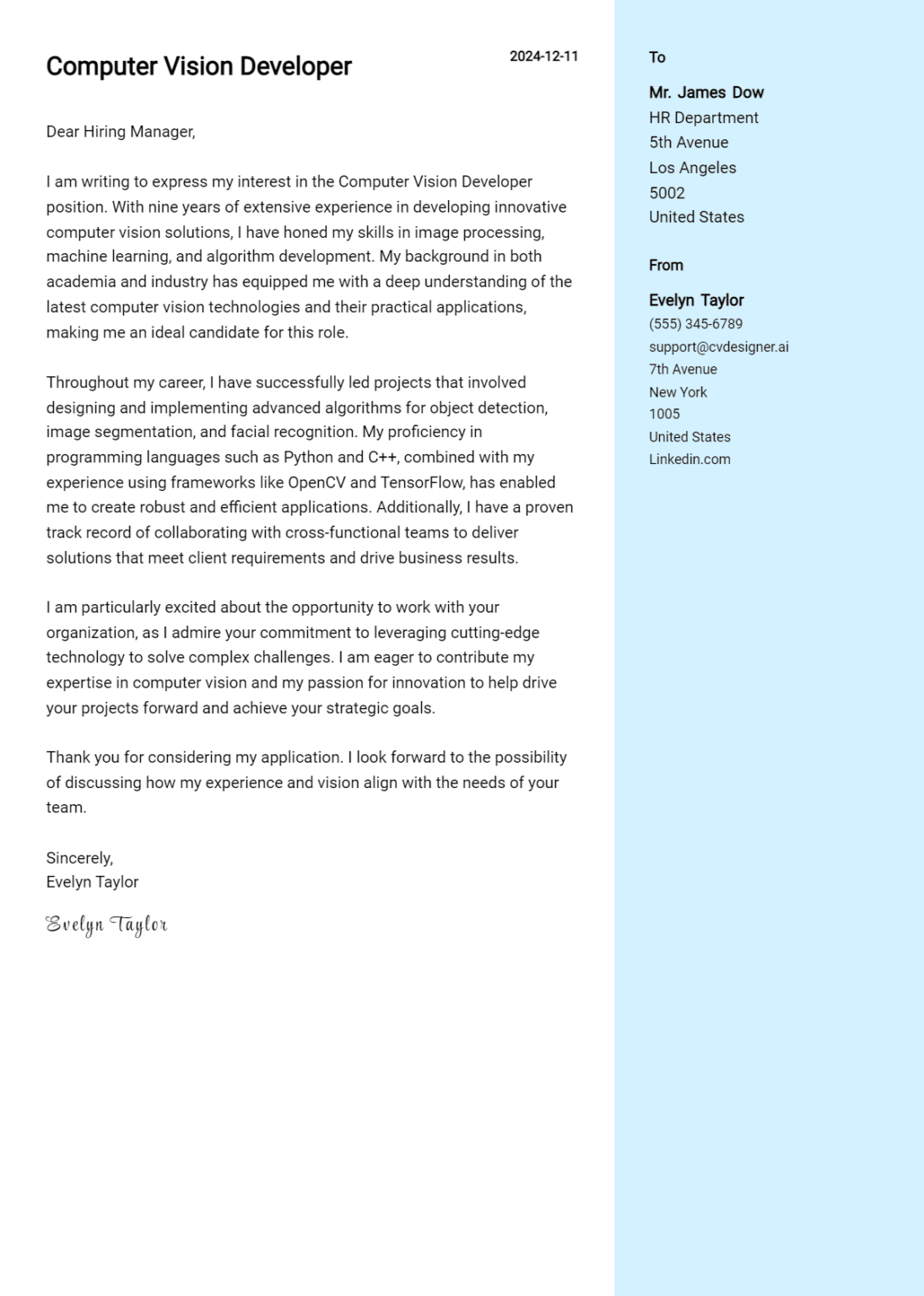24 Software Developer Cover Letter Examples And Templates for 2025 ...