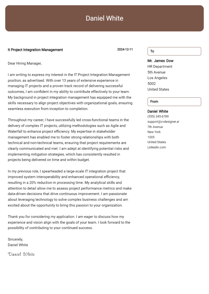 it project integration management cover letter example (1)